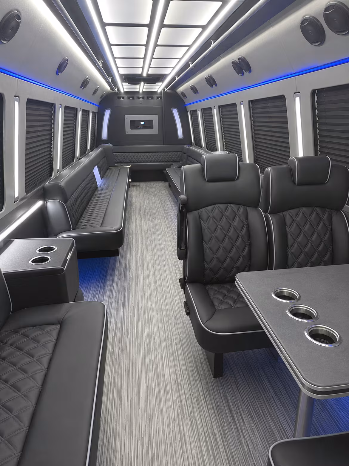 jupiter 25 passenger party bus inside