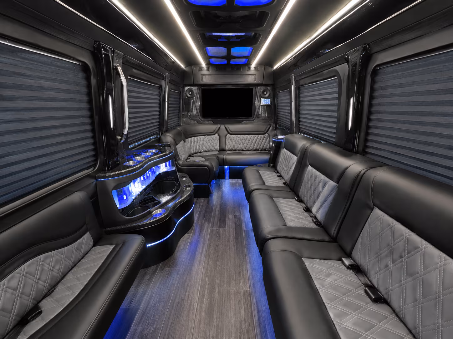 jupiter 40 passenger party bus inside