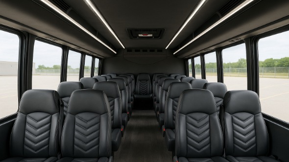 Interior of Charter Bus Company Jupiter's 15 Passenger Minibus in Jupiter