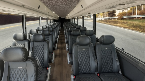 Interior of Charter Bus Company Palm Beach Gardens's 18 Passenger Minibus in Palm Beach Gardens