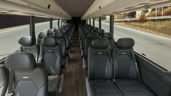 Interior of Charter Bus Company Lake Worth Beach's 25 Passenger Mini bus in Lake Worth Beach