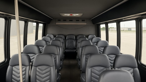 Interior of Charter Bus Company Jupiter's 30 Passenger Minibus in Jupiter